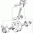 CB125S Коленвал и поршни
