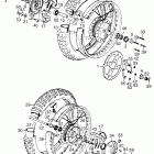 CR125M Front wheel @ rear wheel