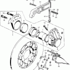 CB750K5 Front brake caliper @ disc