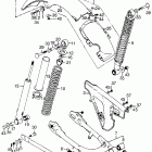 TL125 Rear shock absorber @ rear fender @ swingarm