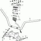 CB350F Руль и панель переднего номера