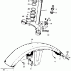 CL125S Steering stem @ front fender