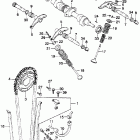 CB360 Camshaft @ valve @ tensioner