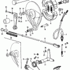 CB350F Rear brake pedal @ panel