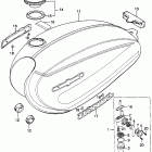 CL125S Fuel tank @ fuel valve