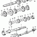 CL125S Transmission @ kick starterspindle