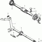 CB450K6 Gearshift spindle @ kick starter spindle