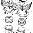 CB450K6 Cylinder piston