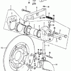 CB350F Front brake caliper @ disc