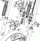 CB200 Steering stem @ front fender @ front fork