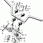 CB450K6 Руль и панель переднего номера