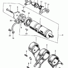 CL450K4 Gearshift drum @ shift fork
