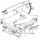 CB350F Chain case @ swingarm