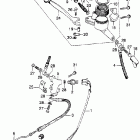 CB360 Master cylinder @ brake hose