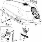 CB175K7 Cb fuel tank @ fuel valve