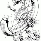 CB500 Rear wheel @ driven sprocket