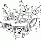 CL350K5 Cylinder head @ spark plug