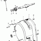 CB500 Right crankcase cover  @ kick spindle