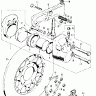 CB500 Front brake caliper @ disc