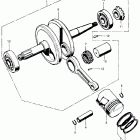Z50AK4 Коленвал и поршни