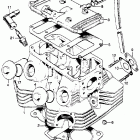 CB175K7 Cylinder head @ cylinder head cover