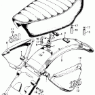 SL125K2 Seat @ rear fender @ side cover