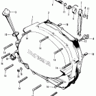 SL100K2 Right crankcase cover  @ clutch lever