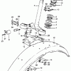 SL350K1 Steering stem @ front fender