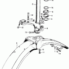 SL125 Steering stem @ front fender