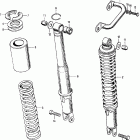 CB350K3 Rear shock absorber k2-k3