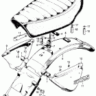 SL125 Seat @ rear fender @ side cover