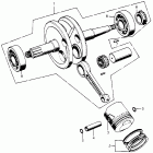 CT70H Коленвал и поршни