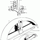 CB100K1 Steering stem @ front fender
