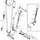 CB100K1 Cam chain tensioner @ oil filter screen