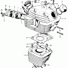 CB100K1 Cylinder @ cylinder head  @ spark plug