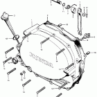 CB100K1 Right crankcase cover  @ clutch lever