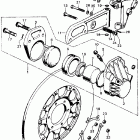 CB450K4 Front brake caliper  @ frontbrake disk k3-k4
