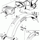 CB175K3 Cb / cl175 rear fender @ taillight
