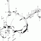 CT90K3 Right crankcase cover  @ clutch lifter