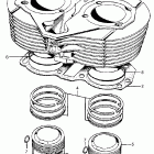 CB450K2 Cylinder @ piston