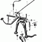 CB450 Подножка центральная