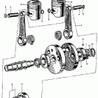 CA160 Коленвал и поршни