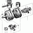 CB450 Коленвал и поршни