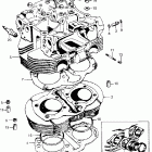 CB450 Цилиндр и головка цилиндра