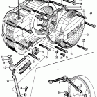 CA200 Crankcase cover @ kick starter arm