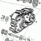 CA100 Transmission @ left crankcase
