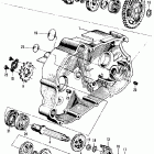 CA105T Transmission @ left crankcase