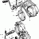 CA77 Kick starter arm @ right crankcase cover