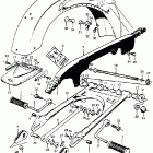 CB77 Swingarm @ rear fender