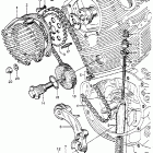 CB92 Cam chain @ cam chain tensioner